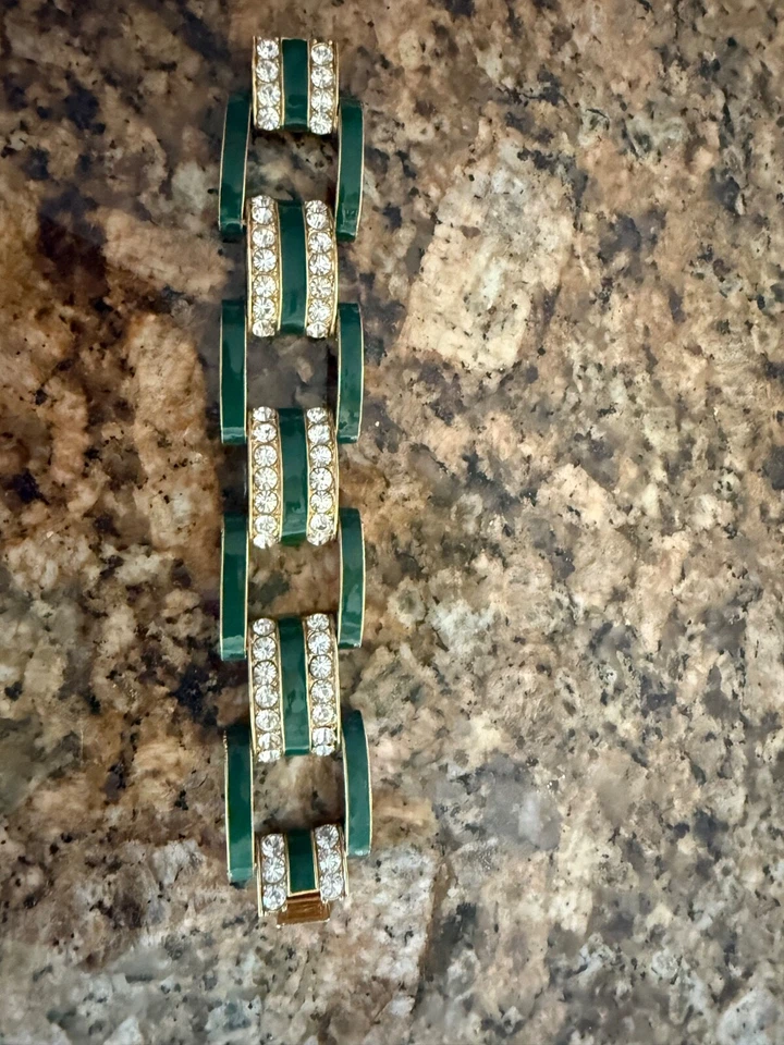 jcrew изумруд заявление браслет со стразами акцент изделия в золоте - Изображение 3 из 3