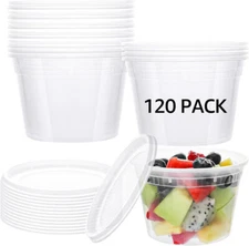16 oz Heavy Duty Large Round Deli Food/Soup Plastic Containers w/ Lids BPA free