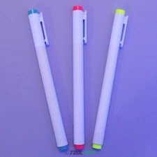 3 pc Invisible UV Ink Marker Pen Blue Red Yellow Black Light Reactive New