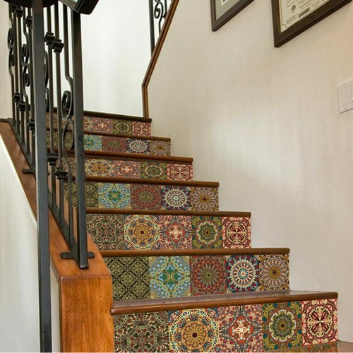 6x 3D Stair Riser Decals Wall Tile Mural Staircase Stickers Vinyl DIY Home Decor - Picture 50 of 62
