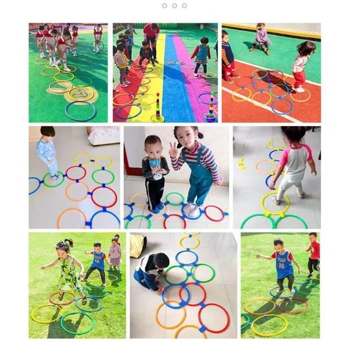 Physical Training Sport Kids Funny Jump Ring Game with 10 Hoops & 10 Connectors - Picture 2 of 27