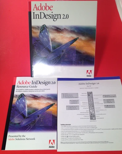 دليل برنامج Adobe In Design 2.0 - جديد غير مفتوح - إصدار APPLE - نادر