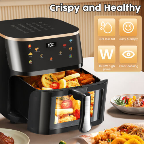 9L Large Air Fryer 1400W Low Fat Oil free Healthy Oven Frying Kitchen Cooker UK - Picture 2 of 16