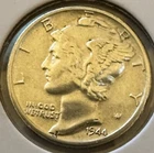 1944-D Mercury Silver Dime AU/BU  - (P28-3)