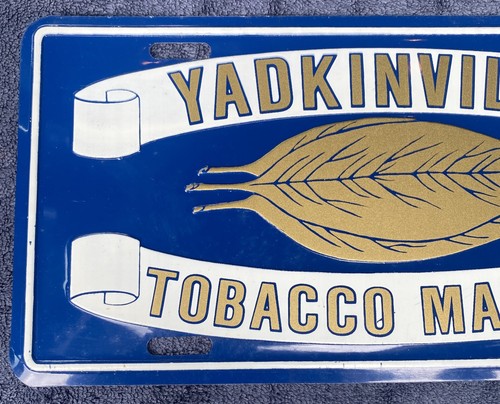Vintage 1970s Yadkinville Tobacco Market Vanity License Plate NOS YADKINVILLE,NC - Picture 3 of 5