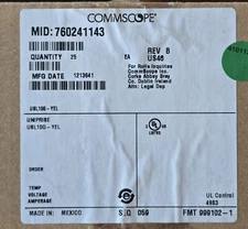 Commscope Cat6 Yellow Data Jacks USL10G-YEL Box Of 30, Keystone 760241143 