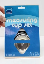 NOS Vintage MIRRO S-2300-15 Aluminum Melting Heating Measuring Cup Set 4-Pieces