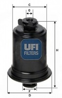 UFI Kraftstofffilter FüR Mitsubishi Galant IV Stufenheck Toyota Carina E