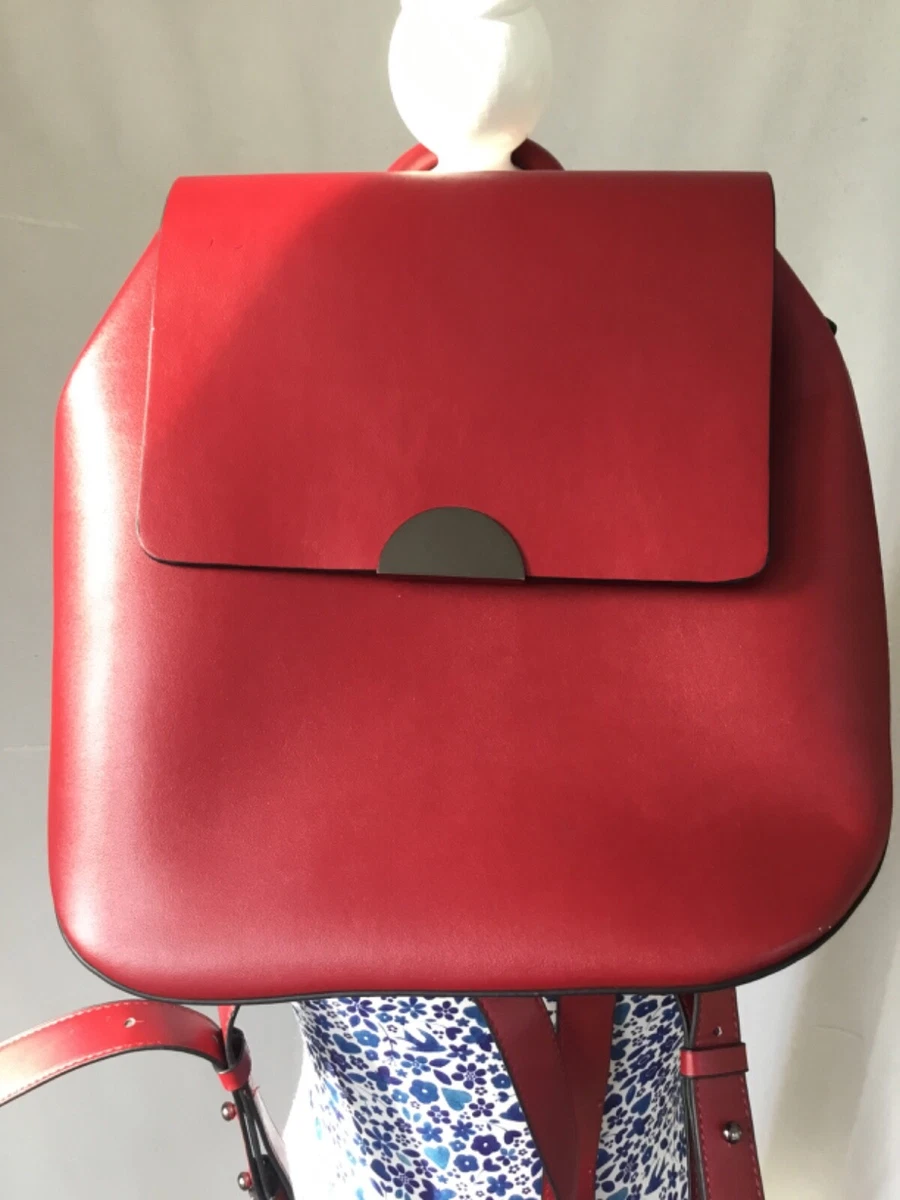 Zara Deep RED Backbag Bag Great Condition All Round eBay