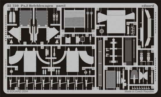 MW22 EDUARD PHOTO ETCHED 35750 PZ.I BEFEHLSWAGEN 1/35 FOR DRAGON KIT