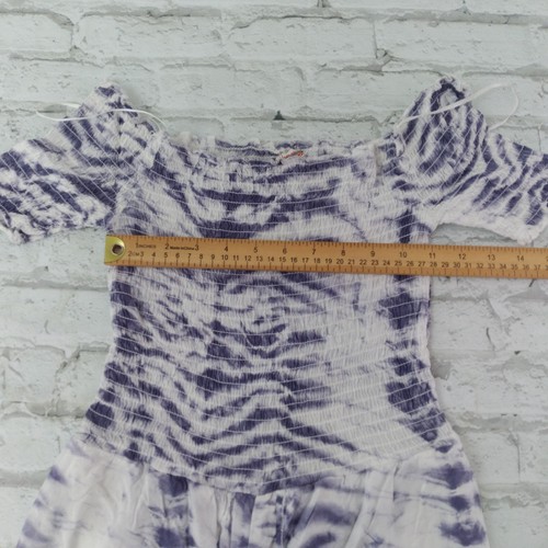 Vintage Havana Jumpsuit Girls Medium 10/12 Tie Dye Off The Shoulder Smocked - Picture 4 of 11