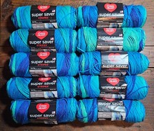 Red Heart SUPER SAVER STRIPES Yarn  5 oz. Skeins  COOL STRIPE  SOLD PER SKEIN