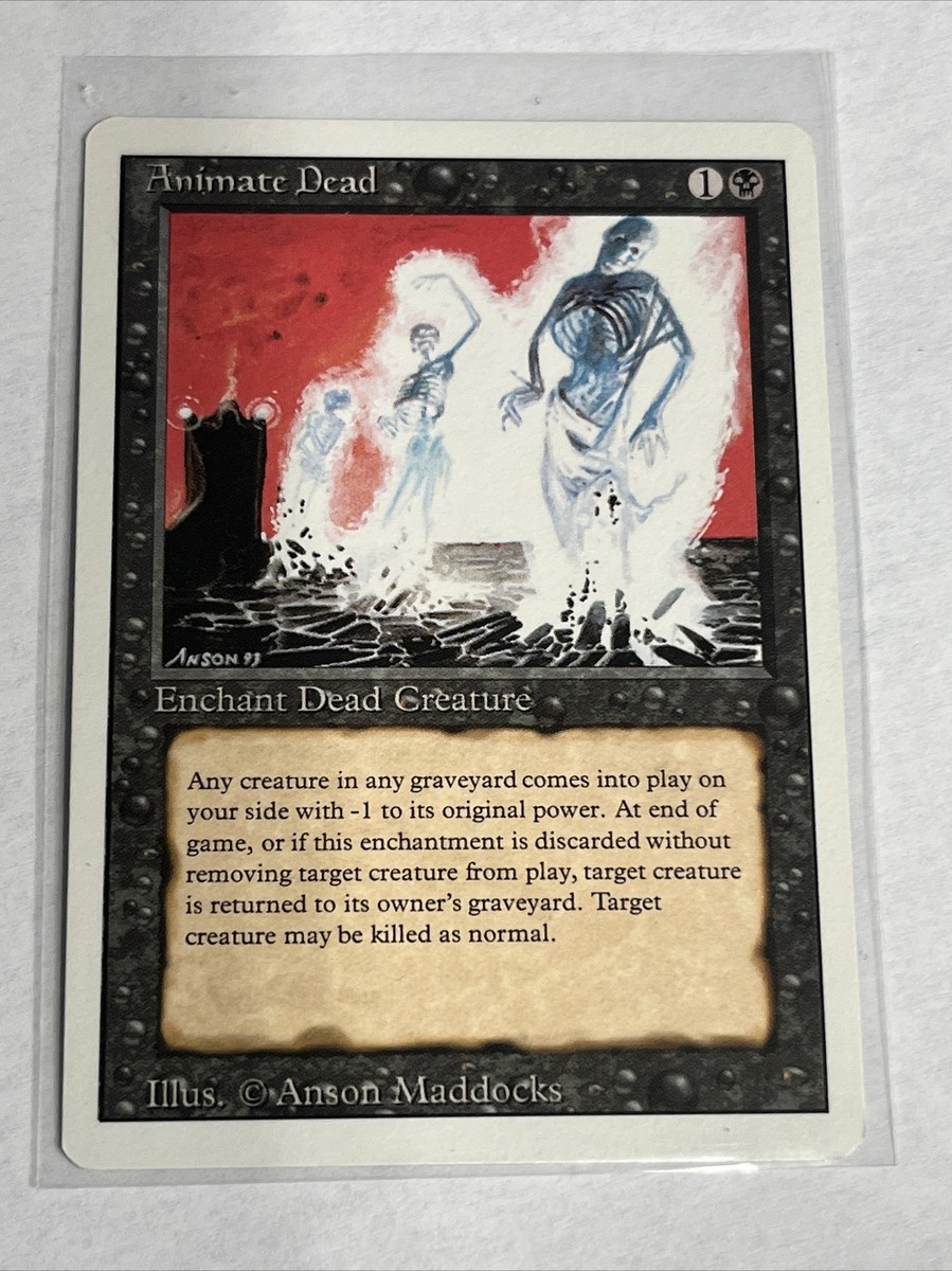 ANIMATE DEAD MAGIC THE GATHERING REVISED EDIDITO MTG Trading Card