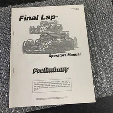 Original factory Atari Final Lap     arcade Video game manual