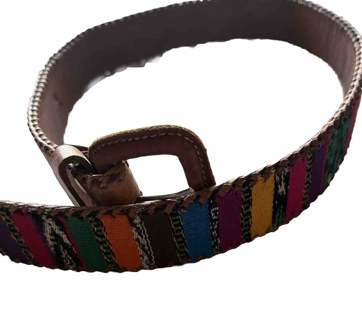 Vintage‎ rainbow woven leather multicolor hippy boho  western 
Belt il_fullxfull.6196266917_ph4e.jpg main image 2