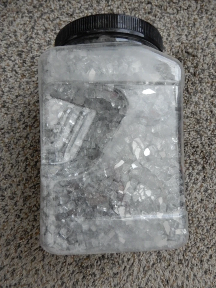 FIREGLASS PLUS 1/4" PLATINO REFLECTANTE Vidrio Chimenea Rocas 10 lb ¡NUEVO! Foto 2 de 4