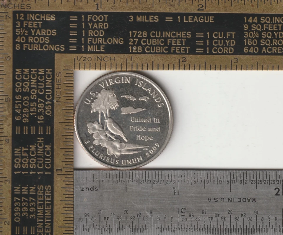 2009-S 25C Proof Washington Virgin Islands Quarter CLAD Coin San Francisco Mint - Image 3 of 4