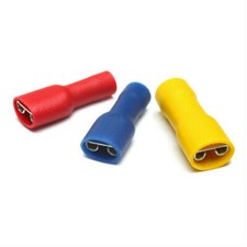 50/100PCS Electrical Wire Crimp Connector Fully Insulated Female Spade Terminals