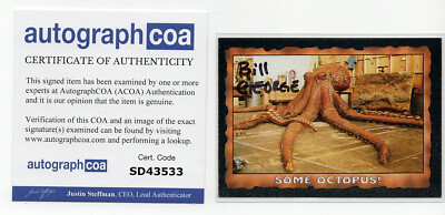 Bill George signed topps Goonies Trading Card + ACOA (1985) Autogramm Star Wars