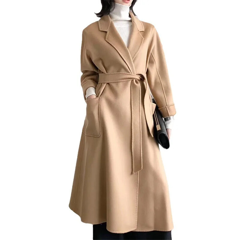 2023 Autumn and winter women's coat double-sided wool long 2023 Autumn and winter women's coat double-sided wool long