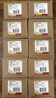 #ad #ad 10PCS SQUARE D HOMELINE HOM115PDF HOM115PDFC PLUG ON NEUTRAL 15A AFCI GFCI NEW $489.99