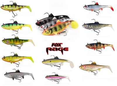 Fox Rage Replicant Wobble Lures Rigged UV Soft 7.5cm 10g Pike Zander Fishing