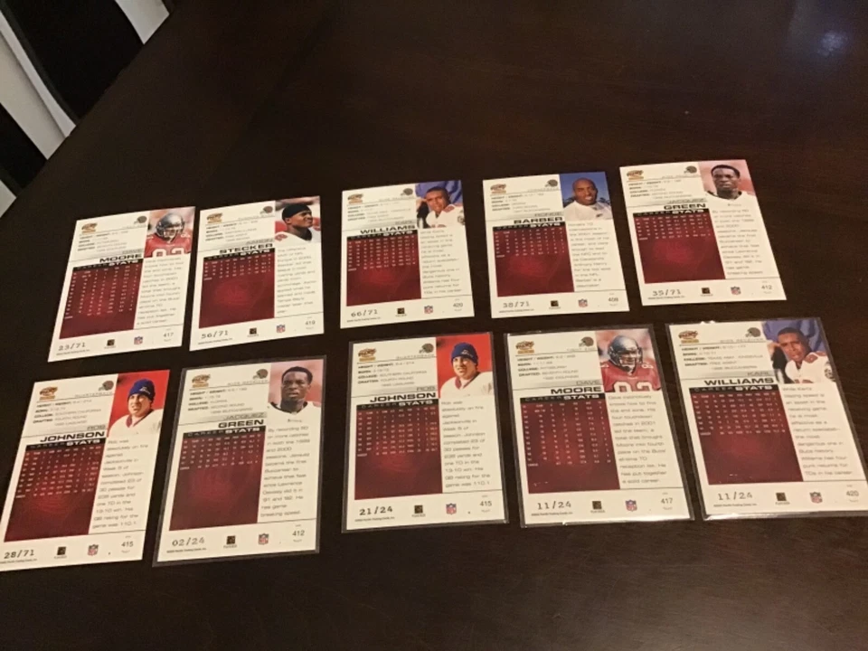 2002 - Pacific LTD Football Serial #ed /24 /71 Tampa Bay Buccaneers YOU CHOOSE - Image 2 of 2