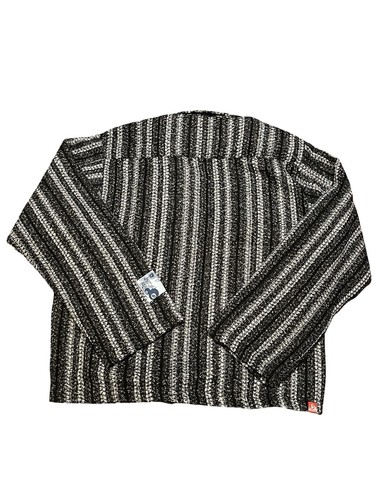 NWT JUNGLES BOUCLÉ Workwear Chore Jacket Black Gray Stripes Sz XL Streetwear - Picture 11 of 11
