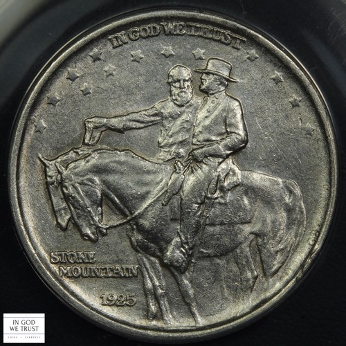 1925 Stone Mountain Commemorative Silver Half Dollar 50C ANACS AU 55 Details