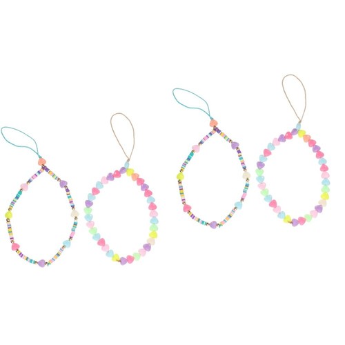 Set of 2 Buntes Liebeskette Handyanhänger Telefon Lanyard Halsband - 第 1/12 張圖片