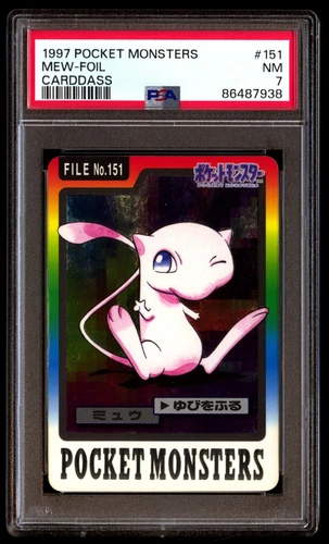 PSA 7 Near Mint Mew No. 151 Carddass Foil 1997 Japanese Graded Card