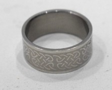 Ring Stainless Steel Etched Band Ring