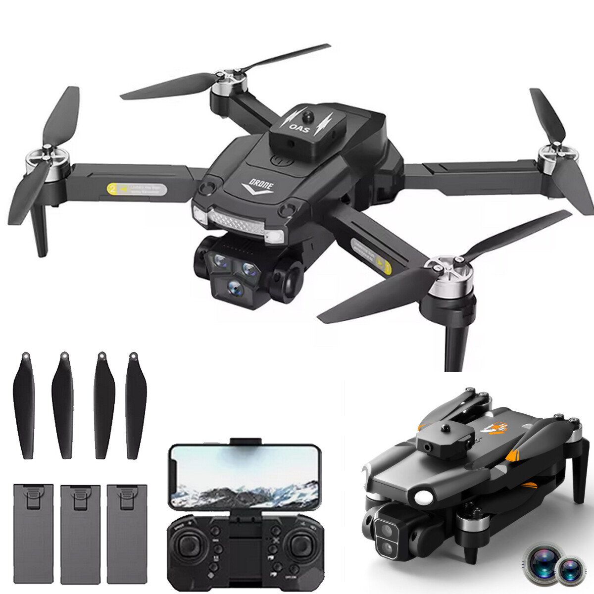 5G 4K GPS Drone Pro with HD Brushless Dual Camera Drones WiFi FPV ...