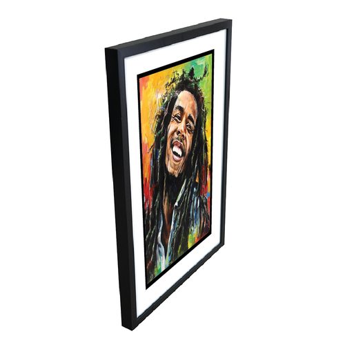 Arte de pared abstracto retro música pop reggae impresión cuadro enmarcado Bob Marley A3 A4 - Imagen 8 de 27