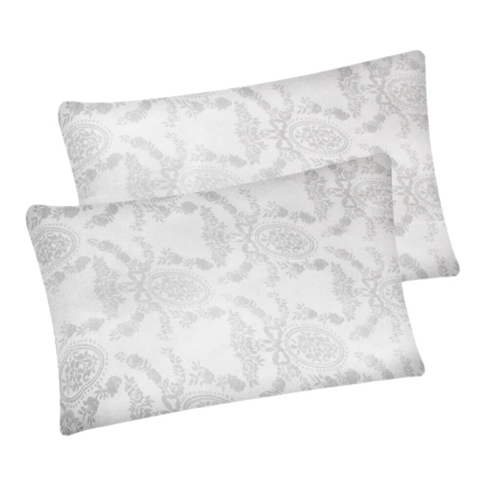 Federe Copriguanciale Set da 4 Damascato Cerniera Traspiranti Misura 52x82 cm - Immagine 3 di 3