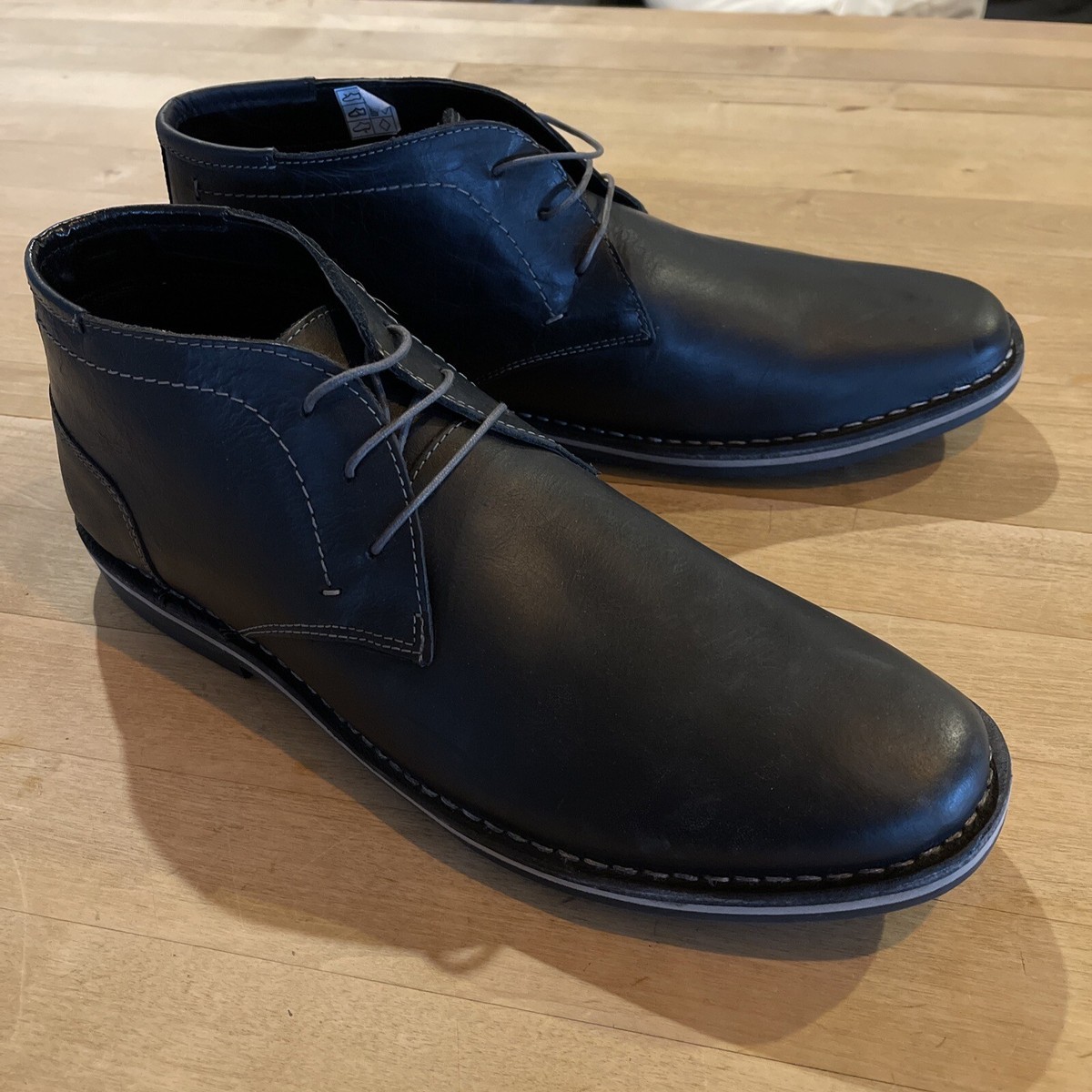 Steve Madden Harken Chukka Boots Mens 15 Black Leather Ankle Lace Up Dress Amazon.com: Steve Madden Men main image 3