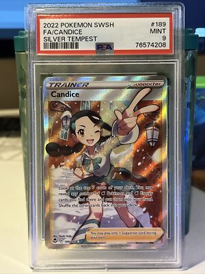 Pokemon Silver Tempest Full Art Candice #189/195 - PSA 9 Mint ! | eBay