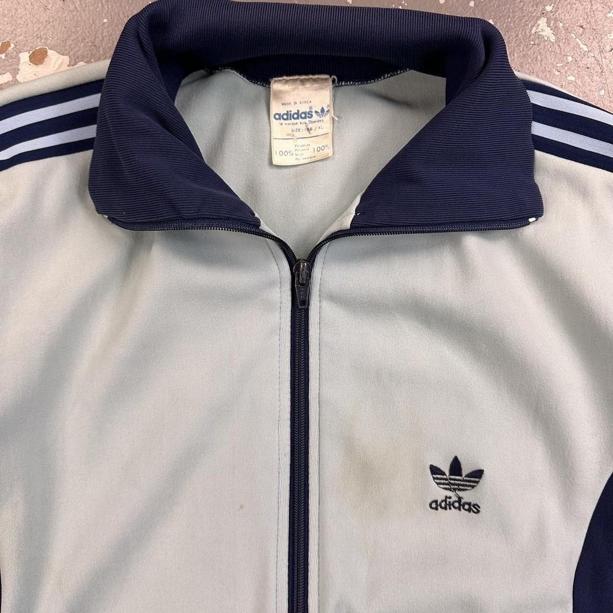 Vintage 70s Adidas Zip Up Track Jacket Blue Navy XL | eBay Vintage 70s Adidas Zip Up Track Jacket Blue Navy XL | eBay