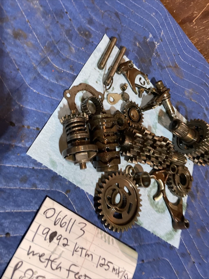 KTM 125MX 125 SX 1992 transmisión engranajes tripas montaje 066 Foto 2 de 4