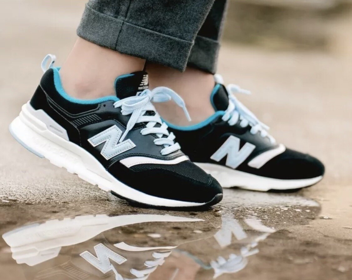 Foot New Balance 997 H Black New Balance CW997HNB Black Blue Aqua - Main Image