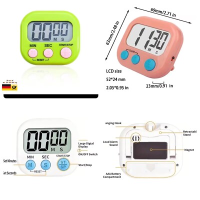 Digitaler Küchentimer Eieruhr Küchenwecker magnetisch Kitchen Egg Timer W10