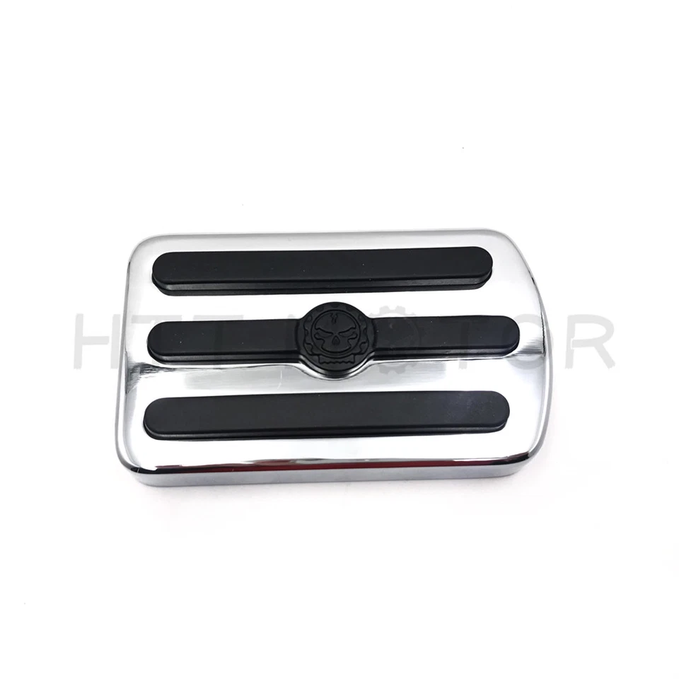Pastilla de pedal de freno grande Gear Skull para Harley 12-17 Dyna FLD 86-17 FL Softail Chro Foto 3 de 4