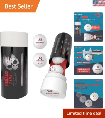 3 Star Ping Pong Balls with Consistent Bounce - Tournament Quality - 2-Pack Set