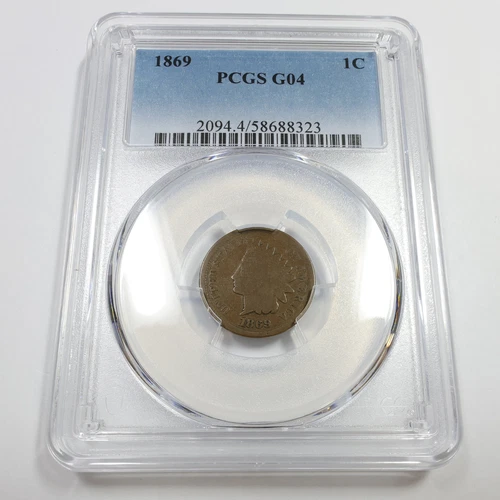 1869 P PCGS Good G4 - Indian Head Penny Cent 1c US Coin #55345B
