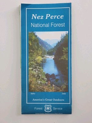 Nez Perce Clearwater National Forest Service Map Vtg 2002 PNW Idaho