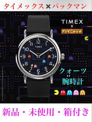TIMEX TW2V06100 Pac Man Weekender Watch Indiglo Nightlight Black 38mm