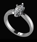 1 Ct Marquise Moissanite Engagement Ring Solid 925 Silver Bridal Jewelry Size 7