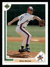 1991 Upper Deck - Star Rookie Brian Barnes #12 (RC) Baseball Sports Card Raw. rookie card picture