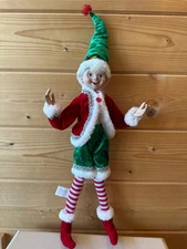 RAZ Imports 19” Posable Elf Green Red White Read Description (4)