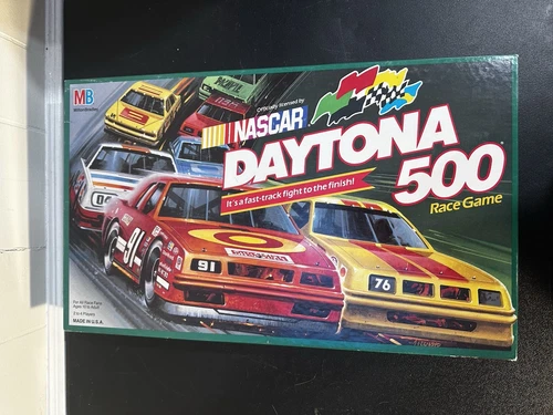 Vintage 1990 Milton Bradley Daytona 500 NASCAR Racing Board Game COMPLETE